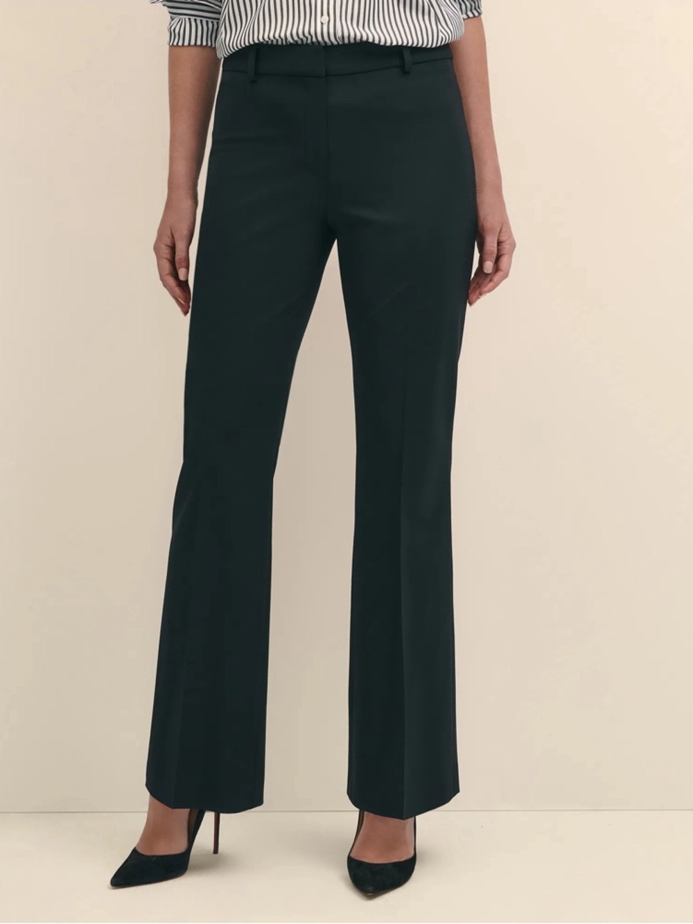 Brooks Brothers 100% Wool Caroline Fit Trouser Pants on Black Sz 10 Timeless